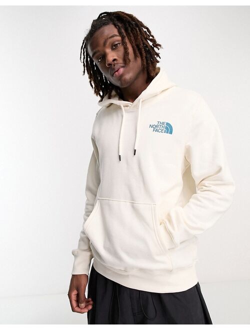 The North Face Graphic Injection back print hoodie in white