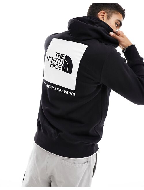 The North Face NSE box logo hoodie in black and white