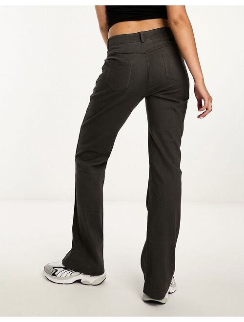 Daisy Street fit and flare cargo pants in charcoal