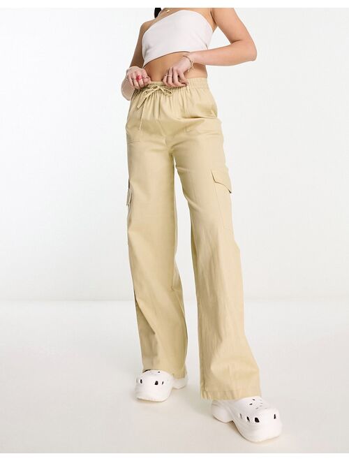 Daisy Street relaxed linen cargo pants