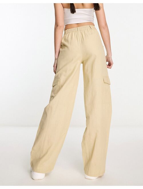 Daisy Street relaxed linen cargo pants