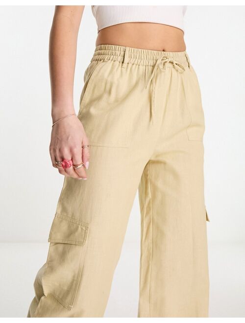 Daisy Street relaxed linen cargo pants