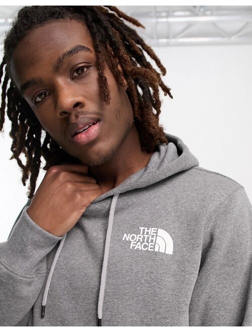 The North Face Box NSE back print hoodie in gray