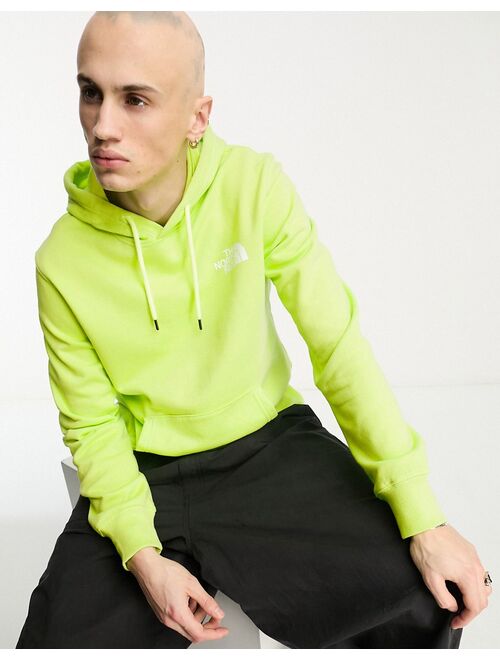 The North Face NSE Box print logo hoodie in neon yellow