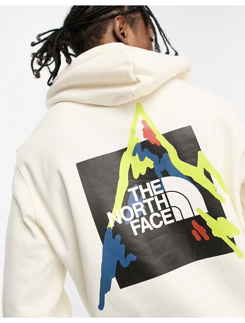 The North Face Places We Love back print hoodie in off-white