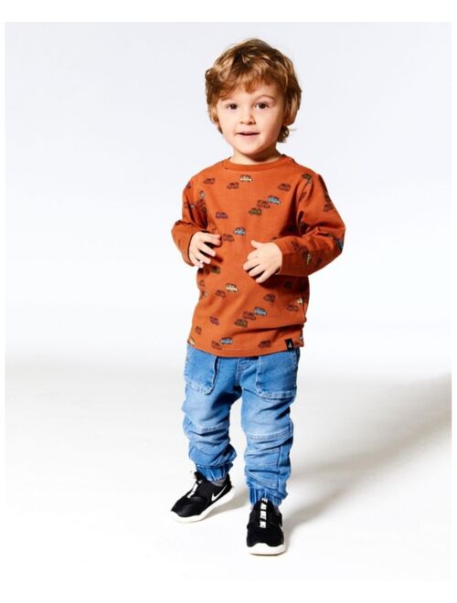 DEUX PAR DEUX Boy Jersey T-Shirt Dusty Orange - Toddler|Child