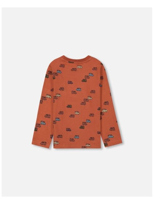 DEUX PAR DEUX Boy Jersey T-Shirt Dusty Orange - Toddler|Child