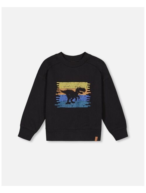 DEUX PAR DEUX Boy Fleece Sweatshirt Black - Toddler|Child