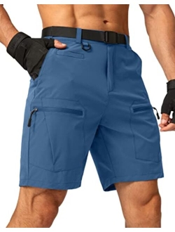 Men's Hiking Cargo Shorts Stretch Quick Dry Outdoor Tactical Shorts for Men with Multi Pocket for Fishing Casual