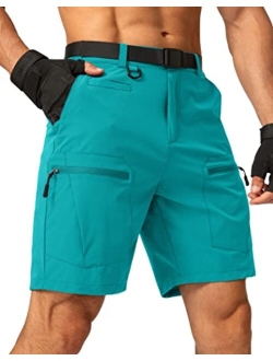 Men's Hiking Cargo Shorts Stretch Quick Dry Outdoor Tactical Shorts for Men with Multi Pocket for Fishing Casual