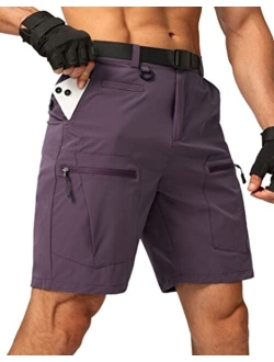 Men's Hiking Cargo Shorts Stretch Quick Dry Outdoor Tactical Shorts for Men with Multi Pocket for Fishing Casual