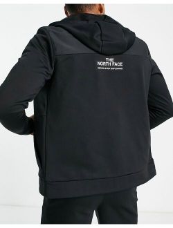 Training Mountain Athletics zip up fleece hoodie in black