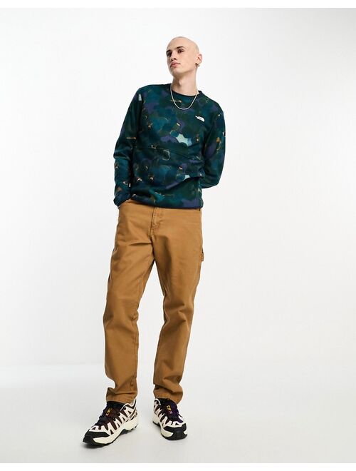 The North Face polartec sweatshirt in camo print