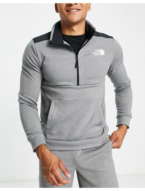 The North Face Training Mountain Athletics 1/4 zip sweatshirt in gray