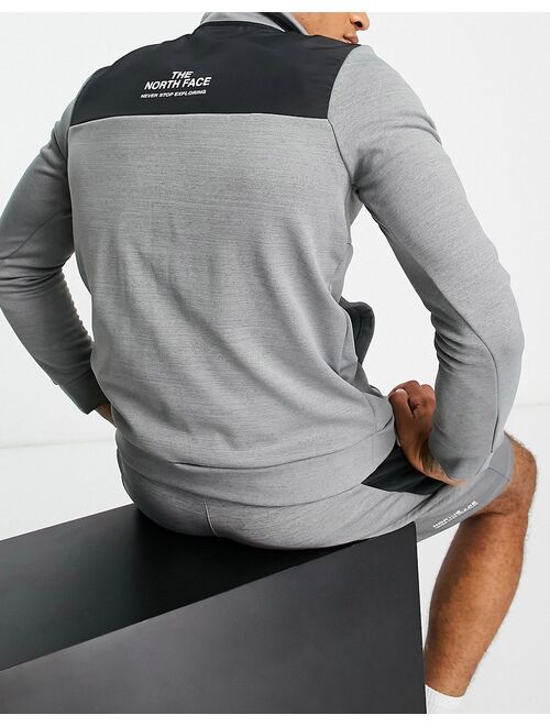 The North Face Training Mountain Athletics 1/4 zip sweatshirt in gray