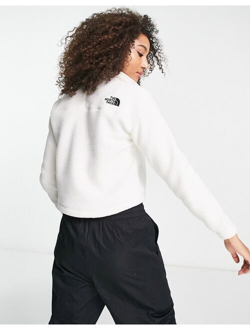 The North Face Shispare sherpa zip up fleece in off white - Exclusive at ASOS