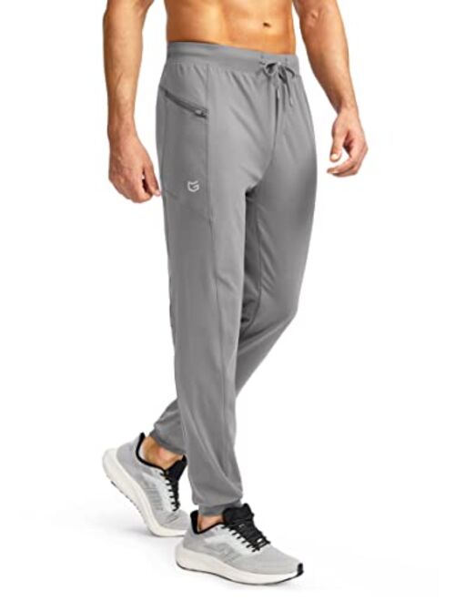 G Gradual Men's Joggers with Zipper Pockets Stretch Tapered Sweatpants Athletic Pants for Men Workout Running Gym