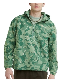 Men's Standard-Fit Logo-Print Water-Resistant Ripstop Anorak