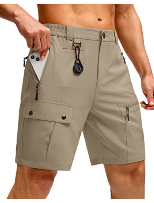 G Gradual Men's Hiking Cargo Shorts with Zipper Pockets Lightweight Stretch Outdoor Tactical Shorts for Men Golf Fishing