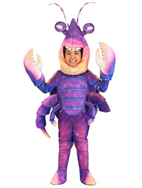 Fun Costumes Disney's Moana Tamatoa Costume Kids, Purple Giant Crab Jumpsuit with Tunic and Hood Halloween Costume