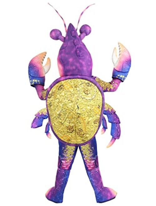 Fun Costumes Disney's Moana Tamatoa Costume Kids, Purple Giant Crab Jumpsuit with Tunic and Hood Halloween Costume