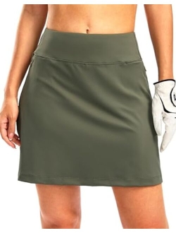 Golf Skorts Skirts for Women with Zipper Pockets High Waisted Tennis Skirt Athletic Skort for Women Running Workout