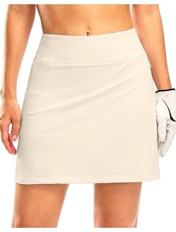 Golf Skorts Skirts for Women with Zipper Pockets High Waisted Tennis Skirt Athletic Skort for Women Running Workout