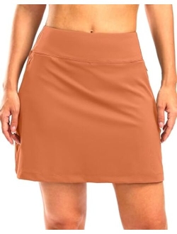 Golf Skorts Skirts for Women with Zipper Pockets High Waisted Tennis Skirt Athletic Skort for Women Running Workout