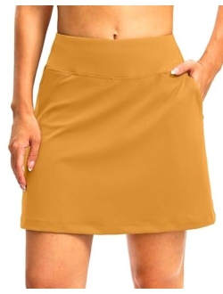 Golf Skorts Skirts for Women with Zipper Pockets High Waisted Tennis Skirt Athletic Skort for Women Running Workout