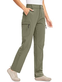 Women's Hiking Pants with Zipper Pockets Convertible Lightweight Quick Dry Stretch Cargo Camping Pants