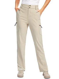 Women's Hiking Pants with Zipper Pockets Convertible Lightweight Quick Dry Stretch Cargo Camping Pants