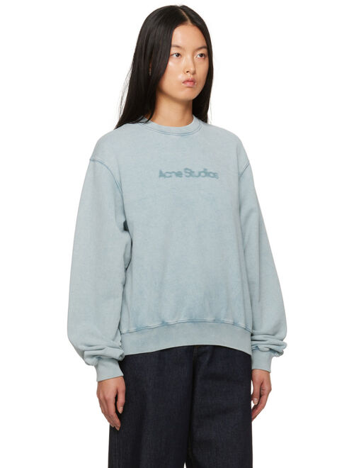 ACNE STUDIOS Blue Blurred Sweatshirt