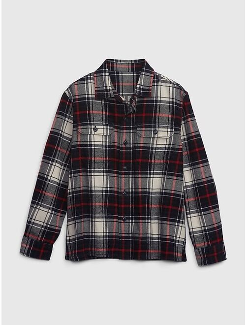 Gap Kids 100% Organic Cotton Flannel Shirt