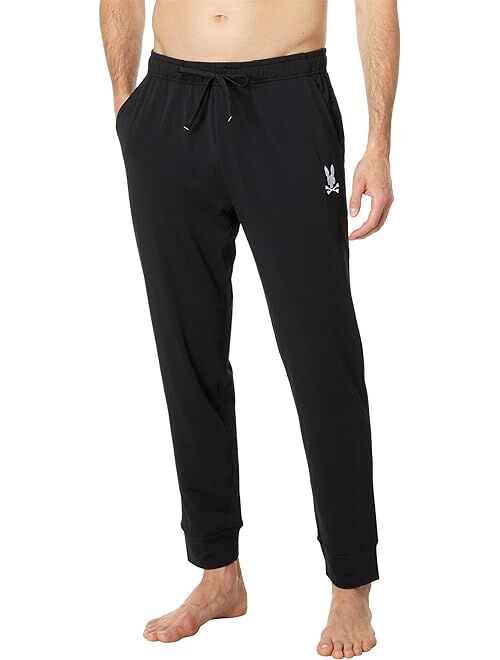 Psycho Bunny Jersey Lounge Pants Tonal Embroidered Bunny