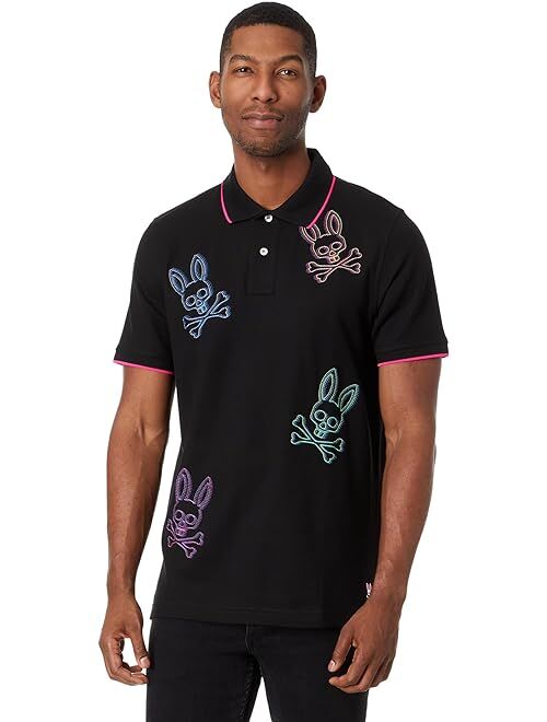 Psycho Bunny Chicago All Over Bunny Pique Polo