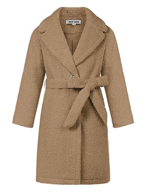 GRACE KARIN Girls Cute Dress Coat Girls Warm Winter Coat for 5-12Y