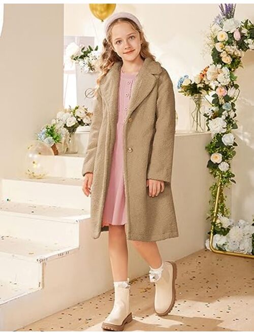 GRACE KARIN Girls Cute Dress Coat Girls Warm Winter Coat for 5-12Y