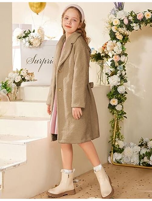 GRACE KARIN Girls Cute Dress Coat Girls Warm Winter Coat for 5-12Y