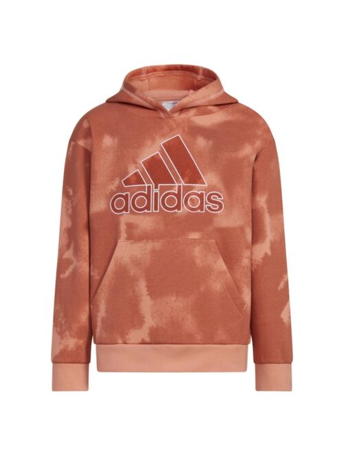 adidas Big Boys Long Sleeve Fluidity Printed Hoodie