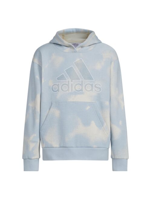 adidas Big Boys Long Sleeve Fluidity Printed Hoodie