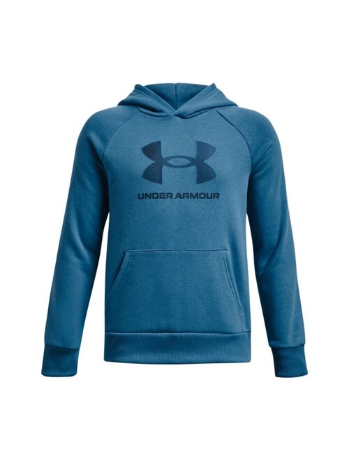 Under Armour Big Boys UA Rival Fleece Big Logo Print Fill Hoodie