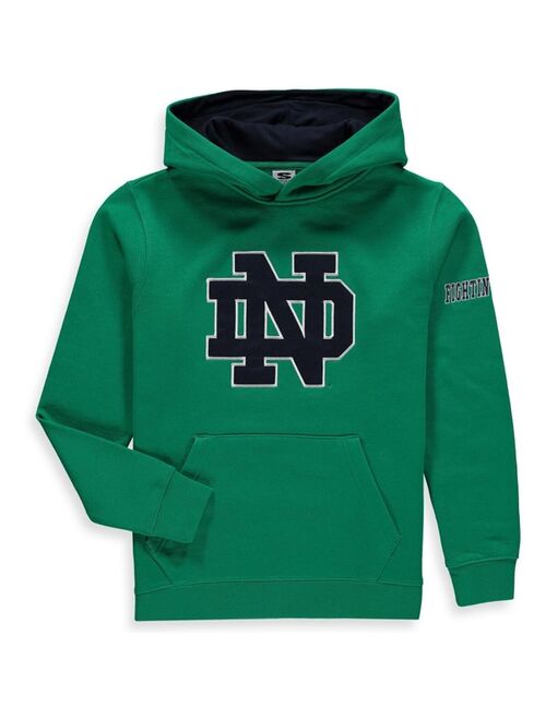 Big Boys Stadium Athletic Kelly Green Notre Dame Fighting Irish Big Logo Pullover Hoodie