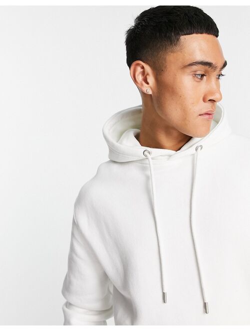 Pull&Bear hoodie in white