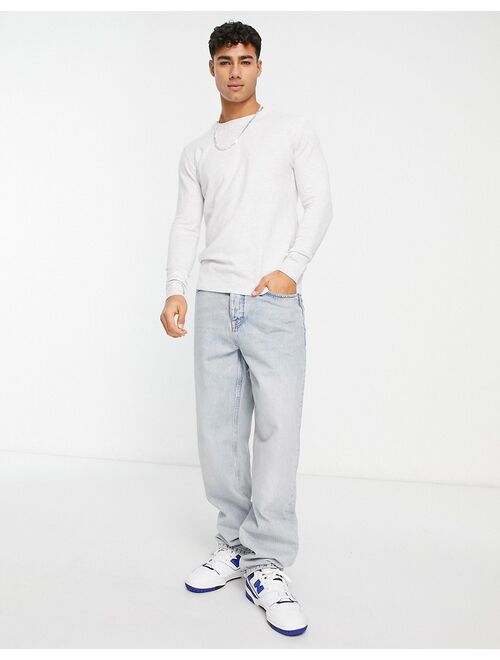 Pull&Bear relaxed fit sweater in gray