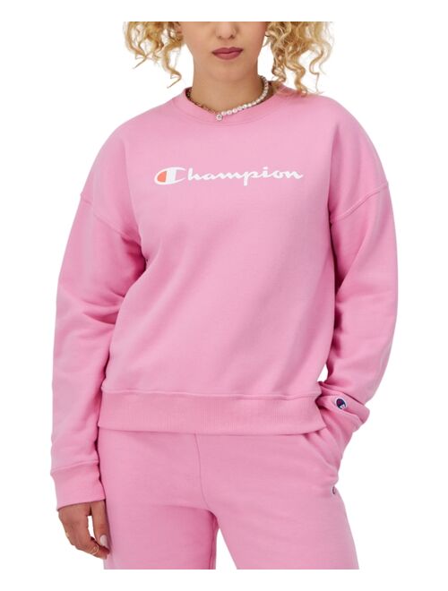 CHAMPION Women's Logo Fleece Crewneck Sweatshirt