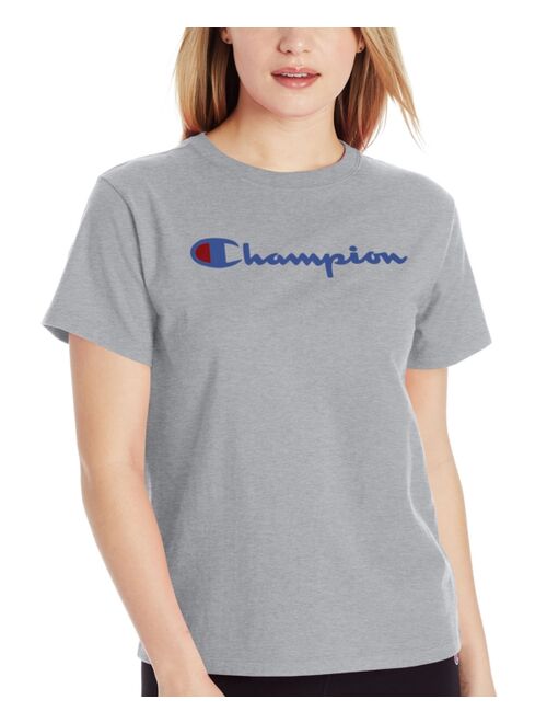 CHAMPION Women's Cotton Classic Crewneck Logo T-Shirt