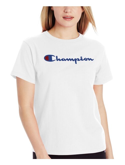 CHAMPION Women's Cotton Classic Crewneck Logo T-Shirt