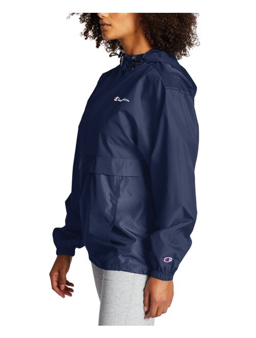 CHAMPION Women's Packable Hooded Windbreaker Jacket