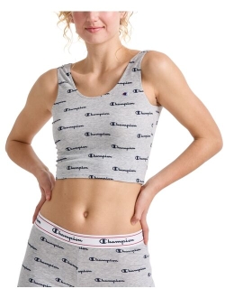 Logo-Print Cotton Stretch Crop Top CH51AS