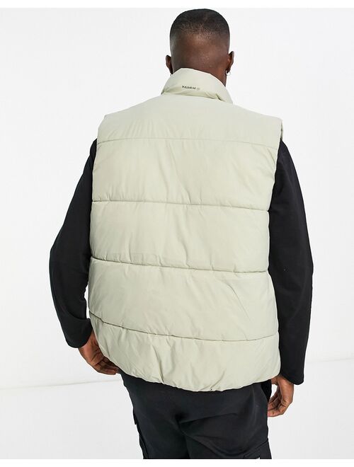 Pull&Bear puffer vest in light green